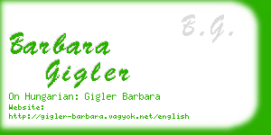 barbara gigler business card